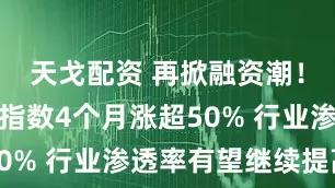 天戈配资 再掀融资潮！机器视觉指数4个月涨超50% 行业渗透率有望继续提高